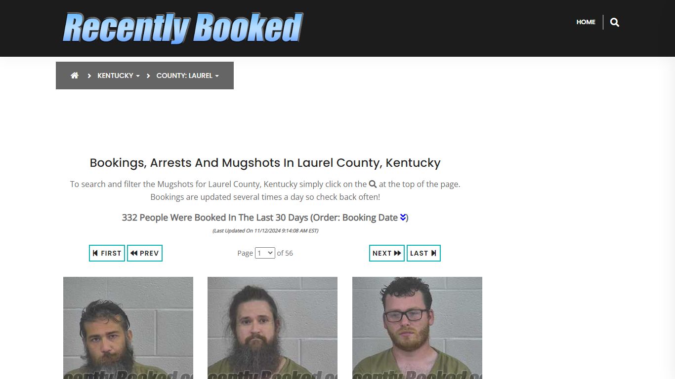 Bookings, Arrests and Mugshots in Laurel County, Kentucky - Recently Booked