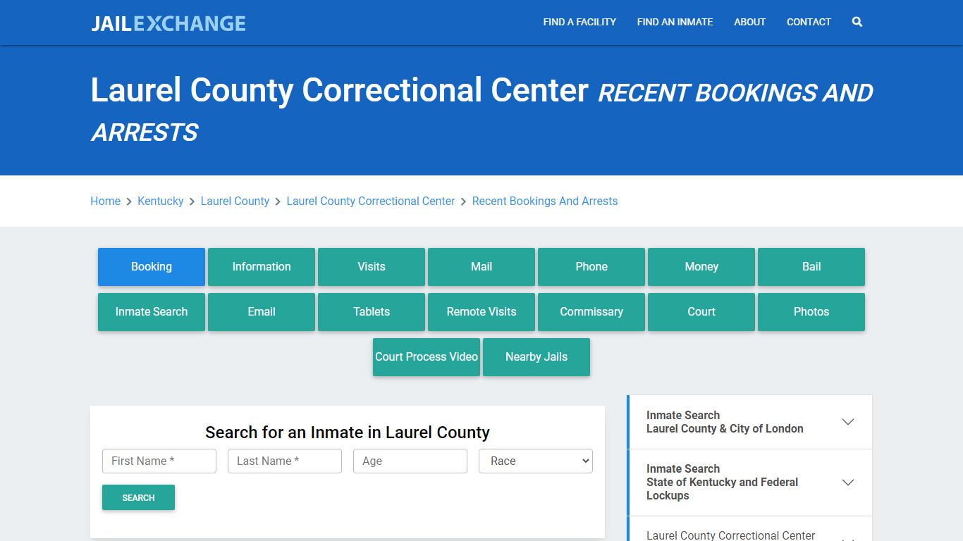 Laurel County Correctional Center Recent Bookings And Arrests