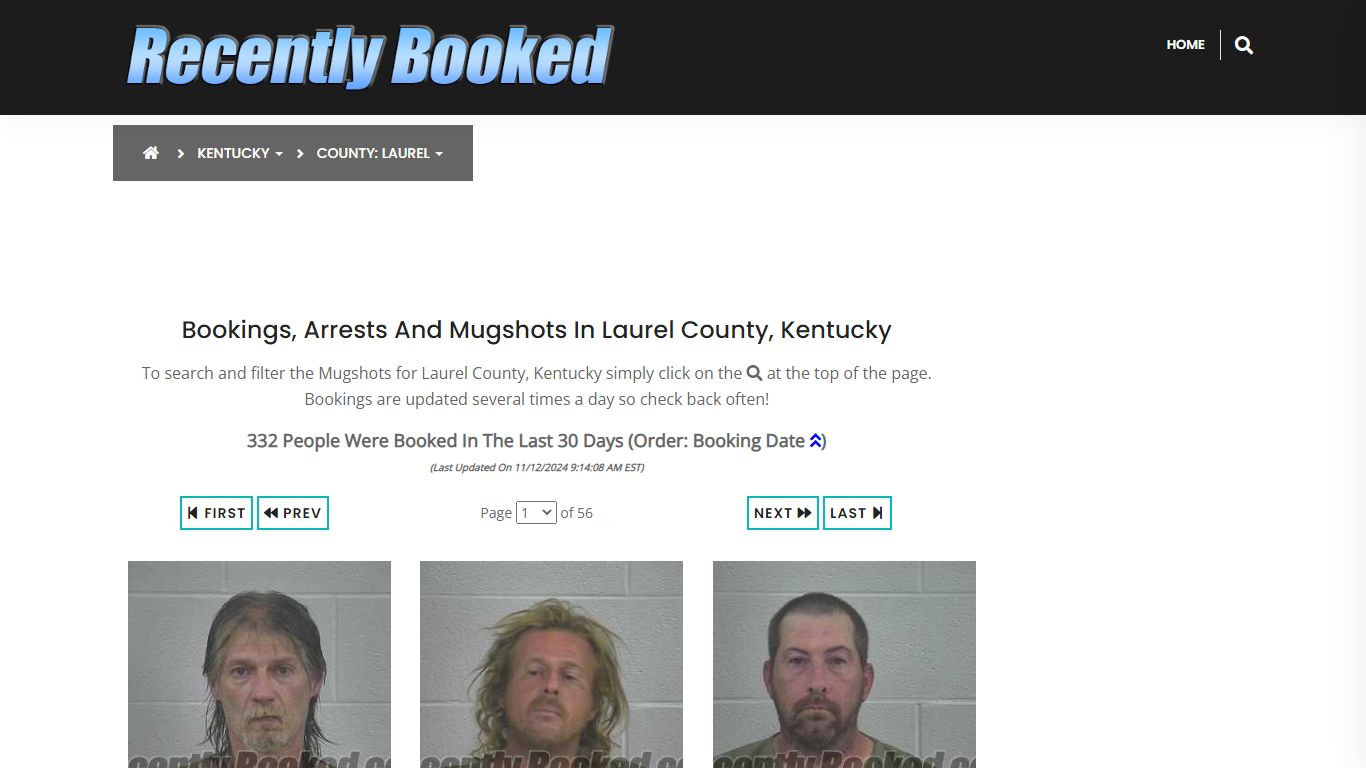 Bookings, Arrests and Mugshots in Laurel County, Kentucky - Recently Booked